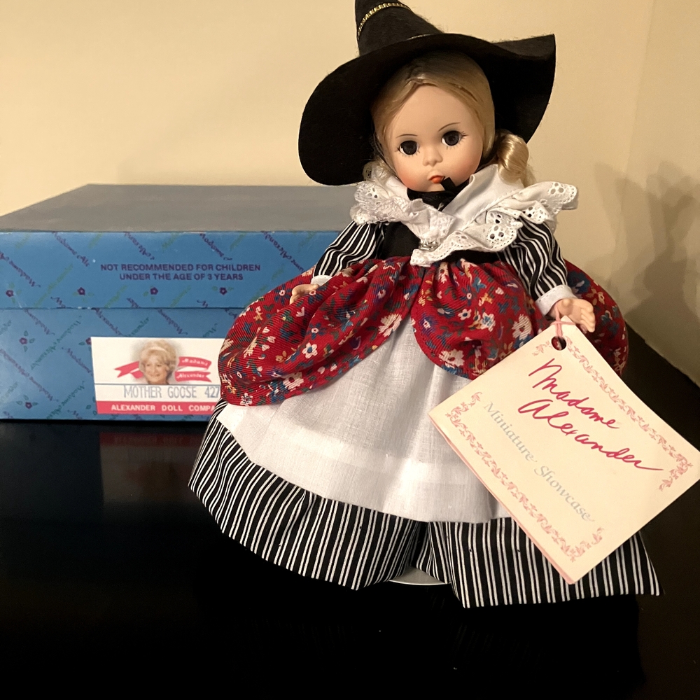 Madame Alexander Doll in Black and White with Red Accents